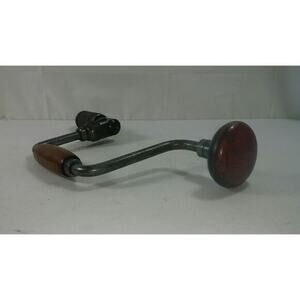 Vintage Stanley Hand Drill Unrestored No. 923 - 10IN Red Handle, red paint, nice